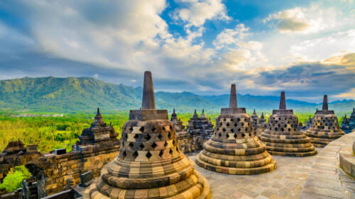 Borobudor Buddhist temple.