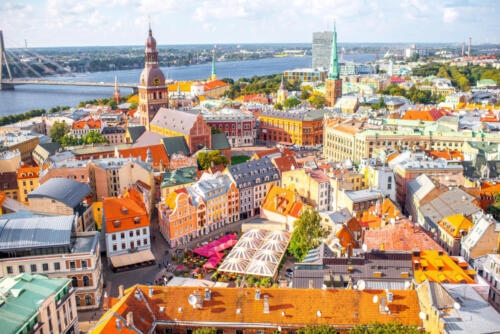 Riga cityscape view