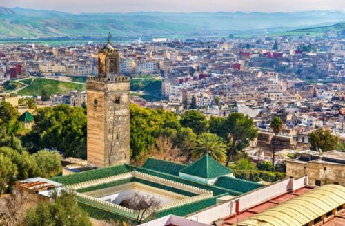 Mosque at Bab Guissa Gate in Fez, Morocco