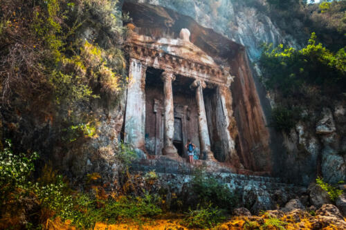 Amyntas rock tombs