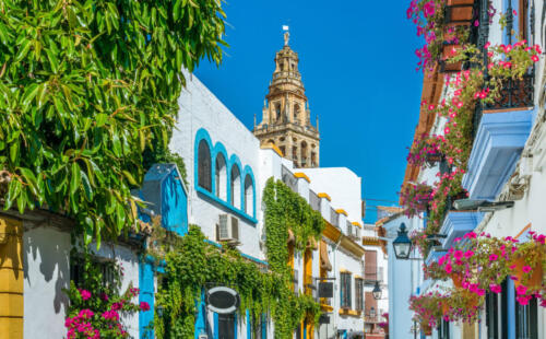 Scenic sight in the picturesque Cordoba jewish quarter with the