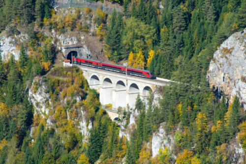 Semmering Railway with train