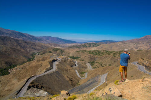 Make a shot on the view point in the Atlas mountain