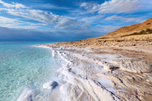 View of Dead sea coastline